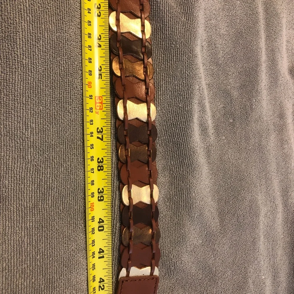 Fossil Multi Color Leather Belt L - Picture 5 of 6